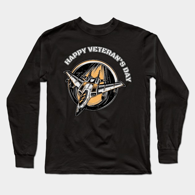 Happy Veteran's Day Long Sleeve T-Shirt by MonkeyLogick